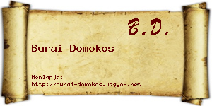 Burai Domokos névjegykártya
